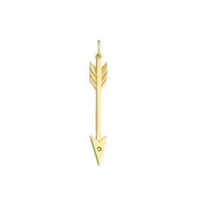Load image into Gallery viewer, The Arrow Diamond 14kt Gold Pendant Charm