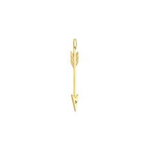 Load image into Gallery viewer, The Arrow Diamond 14kt Gold Pendant Charm