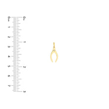 Load image into Gallery viewer, The Endless Wishbone With Diamond 14kt Gold Pendant Charm