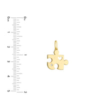 Load image into Gallery viewer, The Missing Piece With Diamond 14kt Gold Pendant Charm