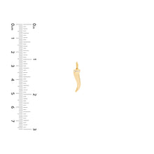 Load image into Gallery viewer, The Cornicello "Italian Horn" With Diamond 14kt Gold Pendant Charm