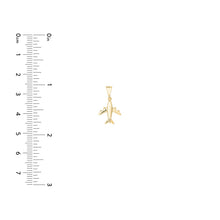 Load image into Gallery viewer, The Traveler Plane 14kt Gold Pendant Charm