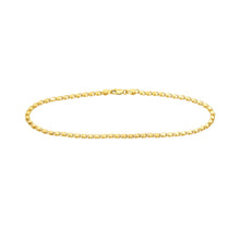 Load image into Gallery viewer, Mirror Heart Chain 14kt Gold Anklet