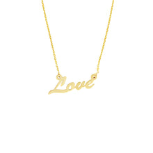 Load image into Gallery viewer, Script Say It With "Love" 14kt Gold Necklace