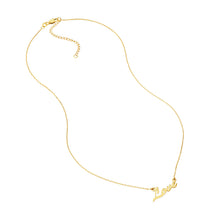 Load image into Gallery viewer, Script Say It With "Love" 14kt Gold Necklace