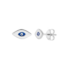 Load image into Gallery viewer, Mini Evil Eye 14kt Gold Earrings