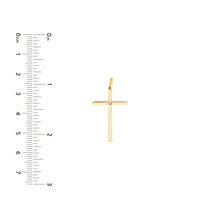 Load image into Gallery viewer, Cross  with 1pt Diamond 14kt Gold Pendant