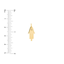 Load image into Gallery viewer, Hamsa Hand Pendant Charm with 1pt Diamond 14kt Gold
