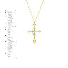 Load image into Gallery viewer, 1/20 Ct Diamond Cross Pendant w/ Adjustable 14kt Gold Necklace