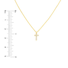 Load image into Gallery viewer, Mini Diamond Cross 14kt Gold Necklace