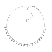 Load image into Gallery viewer, Adjustable Sterling Silver Choker with Dangle Circle Detail 17"