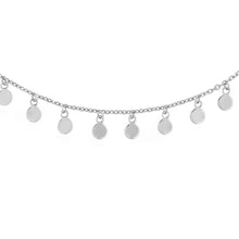Load image into Gallery viewer, Adjustable Sterling Silver Choker with Dangle Circle Detail 17"