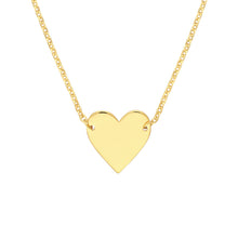 Load image into Gallery viewer, 14kt Gold Plated Sterling Silver Polished Heart Necklace