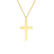 Load image into Gallery viewer, Traditional Religious 14kt Gold Cross Necklace