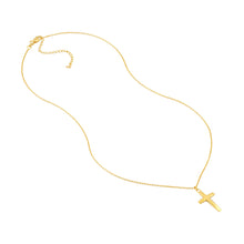 Load image into Gallery viewer, Traditional Religious 14kt Gold Cross Necklace