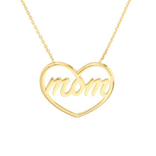 Load image into Gallery viewer, Moms Open Heart 14kt Gold Necklace