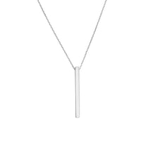 Load image into Gallery viewer, Adjustable Sterling Silver Engravable Cube Necklace 18"