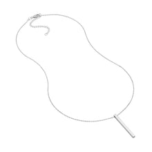 Load image into Gallery viewer, Adjustable Sterling Silver Engravable Cube Necklace 18"