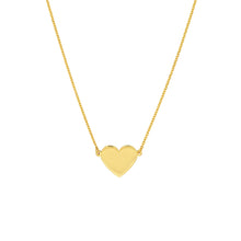 Load image into Gallery viewer, Simple Flat Heart Adjustable 14kt Gold Necklace