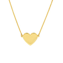 Load image into Gallery viewer, Simple Flat Heart Adjustable 14kt Gold Necklace