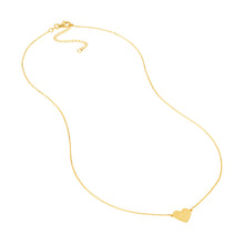 Load image into Gallery viewer, Simple Flat Heart Adjustable 14kt Gold Necklace