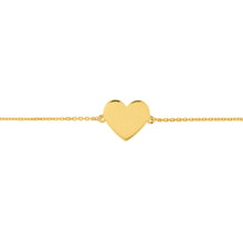 Load image into Gallery viewer, Simple Heart 14kt Gold Bracelet