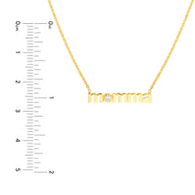 Load image into Gallery viewer, Momma Necklace w 3pt Diamond 14kt Gold