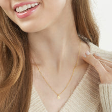 Load image into Gallery viewer, Dangle Heart With Paper Clip 14kt Gold Chain