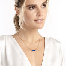 Load image into Gallery viewer, Enamel "Love" Paper Clip Gold Necklace