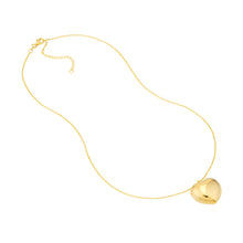 Load image into Gallery viewer, Large Puff Heart 14kt Gold Necklace