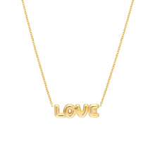 Load image into Gallery viewer, Full Of "Love" Puffed 14kt Gold Necklace