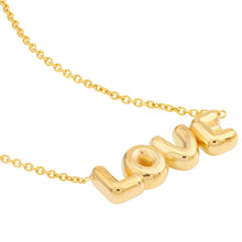 Load image into Gallery viewer, Full Of "Love" Puffed 14kt Gold Necklace