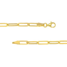 Load image into Gallery viewer, Paper Clip Fashion Chain Necklace 3.8mm 14kt Gold