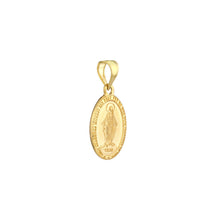 Load image into Gallery viewer, Oval Blessed Mary Medal 14kt Gold Pendant