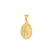 Load image into Gallery viewer, Oval Blessed Mary Medal 14kt Gold Pendant