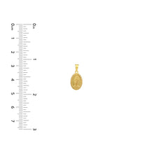 Load image into Gallery viewer, Oval Blessed Mary Medal 14kt Gold Pendant