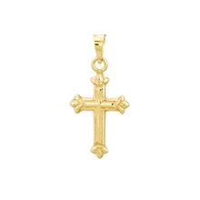 Load image into Gallery viewer, 3D HP Fleury Cross 14kt Gold Pendant