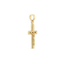 Load image into Gallery viewer, Textured Crucifix 14kt Gold Pendant