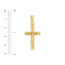Load image into Gallery viewer, Textured Crucifix 14kt Gold Pendant