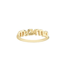 Load image into Gallery viewer, Cursive "Mama" 14kt Gold Ring