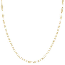 Load image into Gallery viewer, Paper Clip Fashion Chain Necklace 3.8mm 14kt Gold