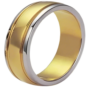 Stainless Steel and Gold Plated Ring – 5.8mm