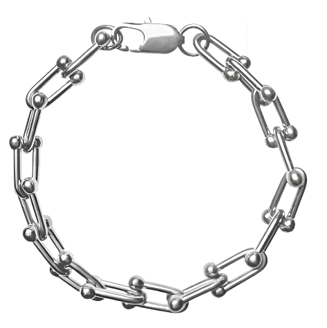 Stainless Steel U-shaped Link Bracelet