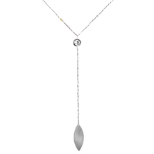 Load image into Gallery viewer, Stainless Steel 14kt Gold Plated Lariat CZ Fashion Necklace