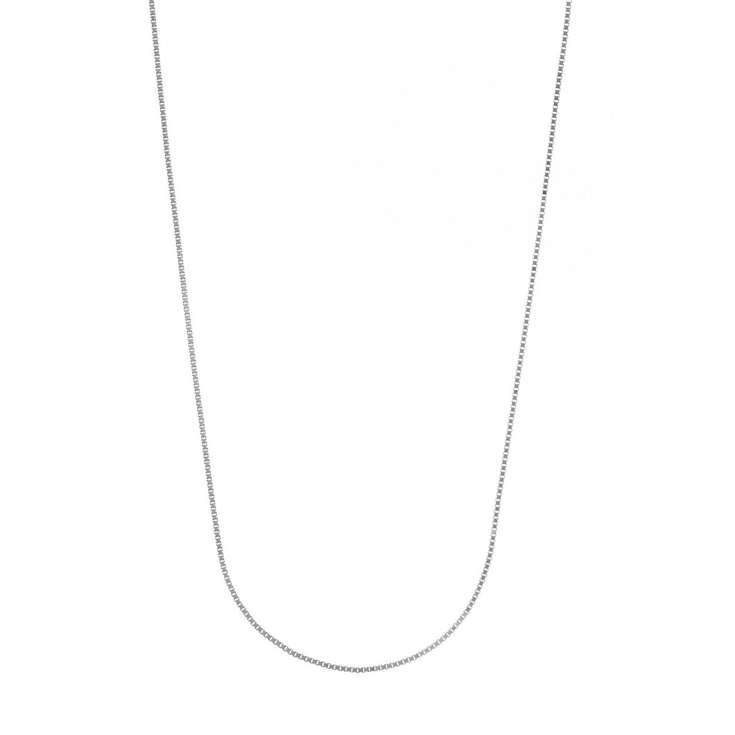 Sterling Silver 1mm Silicone Adjustable Box Chain