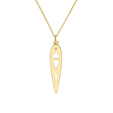 Load image into Gallery viewer, Geometric Design with Diamond 14kt Gold Pendant Charm