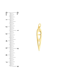 Geometric Design with Diamond 14kt Gold Pendant Charm