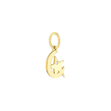 Load image into Gallery viewer, Moon and Star 14kt Gold Pendant Charm