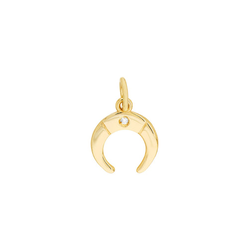 Over the Moon 14kt Gold Pendant Charm