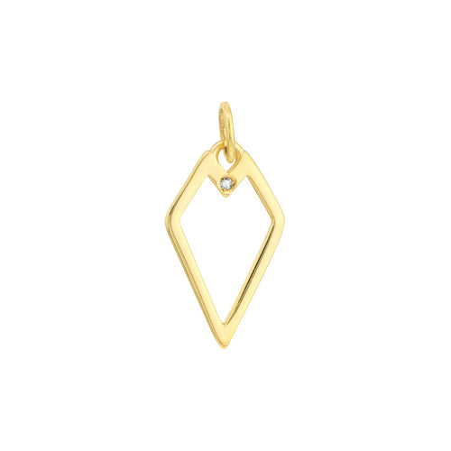 The Veronica Diamond and 14kt Gold Pendant Charm